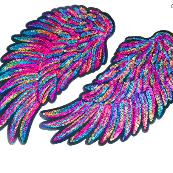 Sequin Angel Wing Patches - Picture 4 of 7